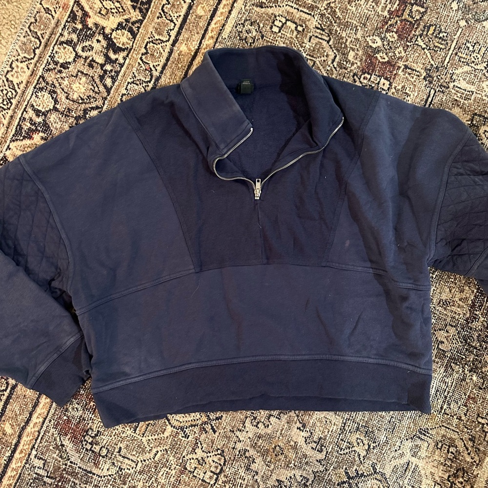 Wild Fable Women's Navy Half-Zip Sweater